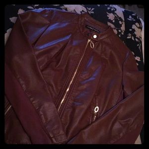 Ivanka Trump Brown Faux Leather Jacket